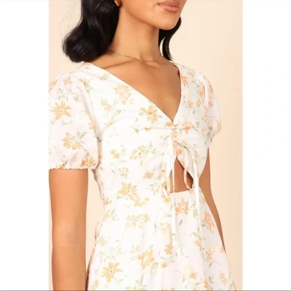 Petal & Pup Floral White Dress - Picture 2 of 9